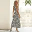 Chic / Beautiful Summer Black Floral Street Wear Maxi Dresses 2021 High Neck Sleeveless Women Dresses