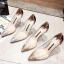 Charmant Gold Abend Strass Pumps 2021 8 cm Stilettos Spitzschuh Pumps Hochhackige