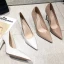 Fashion White Office OL Pumps 2021 7 cm Stiletto Heels Pointed Toe Pumps High Heels