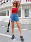 Sexy Été Vêtement de rue Denim Femme Shorts 2021