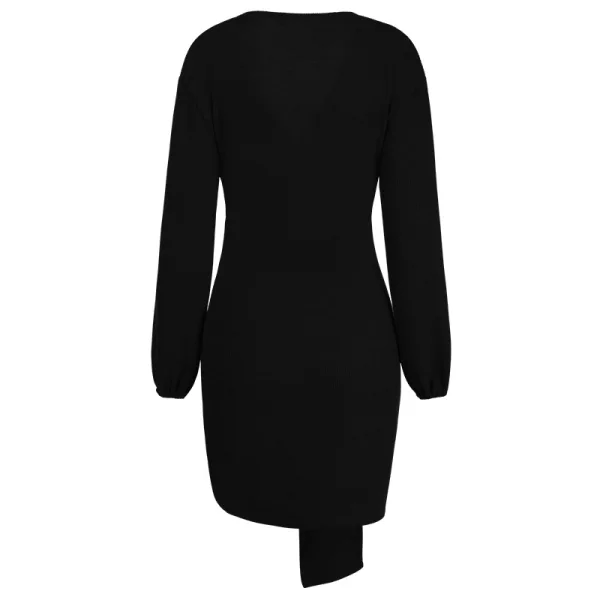 Fall Winter Street Wear Sky Blue Regular Women Dresses 2021 Cotton V-Neck Long Sleeve Sash Fall Winter Street Wear Sky Blue Regular Women Dresses 2021 Cotton V-Neck Long Sleeve Sash