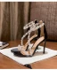 Sexy Summer Black Pearl Ankle Strap Cocktail Party Evening Party Womens Sandals 2021 10 cm Stiletto Heels Open / Peep Toe Sandals High Heels