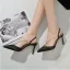 Charming Black Street Wear Cocktail Party Evening Party Womens Sandals 2021 Leather Rhinestone X-Strap 10 cm Stiletto Heels Pointed Toe Womens Shoes High Heels
