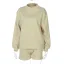Comfortable Fall Winter Casual Mint Green Letter Graphic Sweatshirts Shorts 2021 Scoop Neck Long Sleeve Women's Tops
