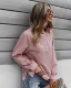 Herbst Winter Freizeit Beige Pullover 2021 Rundhalsausschnitt Schaltflächen Lange Ärmel Regulär Damen Oberteile