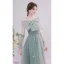 Illusion Sage Green Homecoming Prom Dresses Graduation Dresses 2021 A-Line / Princess Spaghetti Straps Sleeveless Bow Beading Appliques Backless Tea-length Formal Dresses