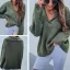 Désinvolte Tomber Hiver Beige Tricot Chandails 2021 V-Cou Manches Longues Ample Femme Hauts