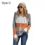 Fashion Fall Winter Burgundy Multi-Colors Stripe Street Wear Hooded Sweatshirts 2021 Long Sleeve Loose Women Tops