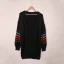Chic / Beautiful Fall Winter Black Street Wear Knitting Coats & Jackets Multi-Colors Stripe 2021 Loose Long Sleeve Women Tops