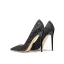 Charmant Noire Soirée Paillettes Escarpins 2021 Cuir 10 cm Talons Aiguilles À Bout Pointu Escarpins Talons Hauts