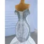 Luxus / Herrlich Fabelhaft Weiß Brautkleider / Hochzeitskleider 2021 Meerjungfrau Bandeau Perlenstickerei Strass Spitze Blumen Ärmellos Rückenfreies Kathedrale Schleppe Hochzeit
