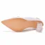 Elegant White Rhinestone Satin Wedding Shoes 2021 9 cm Thick Heels Pointed Toe Wedding Pumps High Heels