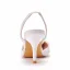 Chic / Belle Blanche En Dentelle Chaussure De Mariée 2021 Perle Fleur 7 cm Talons Aiguilles À Bout Pointu Mariage Talons Hauts