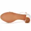 Sexy Blanche Soirée Cocktail Sandales Femme 2021 Bride Cheville 7 cm Talons Épais Peep Toes / Bout Ouvert Sandales Talons Hauts