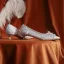 Elegant White Lace Flower Wedding Shoes 2021 3 cm Stiletto Heels Low Heel Pointed Toe Wedding Pumps