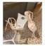 Sexy Silver Rhinestone Cocktail Party Evening Party Womens Sandals 2022 Leather Ankle Strap 9 cm Stiletto Heels Open / Peep Toe Sandals High Heels