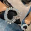 Charming Nude Rhinestone Lace Flower Evening Party Pumps 2022 8 cm Stiletto Heels Pointed Toe Pumps High Heels