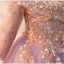 Chic / Beautiful Lilac Beading Sequins Birthday Flower Girl Dresses 2022 A-Line / Princess Scoop Neck 1/2 Sleeves Backless Floor-Length / Long Flower Girl Dresses