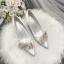 Elegant Ivory Beading Pearl Rhinestone Wedding Shoes 2022 9 cm Stiletto Heels Pointed Toe Wedding Pumps High Heels
