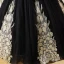 Elegant Black Suede Prom Dresses 2022 Ball Gown Square Neckline Puffy Short Sleeve Appliques Backless Floor-Length / Long Formal Dresses