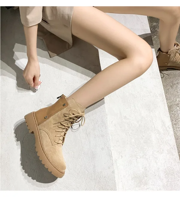 Chic / Beautiful Black Street Wear Winter Womens Boots 2022 Waterproof Round Toe Flat Womens Boots