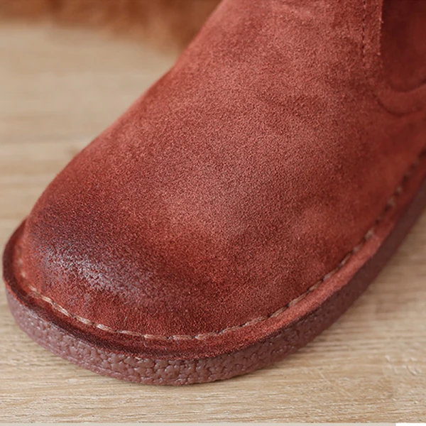 Wygodna Zima Szary Zużycie ulicy Bawełna Snow Boots 2022 Płaskie Okrągłe Toe Buty Damskie