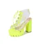 Fashion Transparent Black Street Wear Womens Sandals 2021 13 cm Thick Heels Open / Peep Toe Sandals High Heels