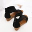 Böhmen Braun Strand Strass Sandalen Damen 2021 5 cm Keilabsatz Peeptoes Sandaletten