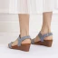 Fashion Gold Street Wear Ankle Strap Womens Sandals 2021 5 cm Wedges Open / Peep Toe Sandals