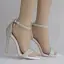 Schöne Weiß Brautschuhe 2018 Strass Knöchelriemen 11 cm Stilettos Peeptoes Hochzeit Hochhackige