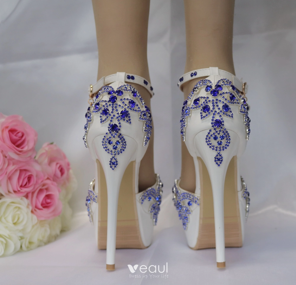 Royal blue clearance flower girl shoes