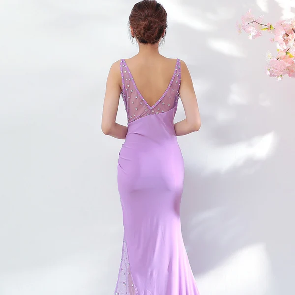 Sexy Noire Robe De Soirée 2018 Trompette / Sirène Paillettes Bretelles Spaghetti Dos Nu Sans Manches Longue Robe De Ceremonie