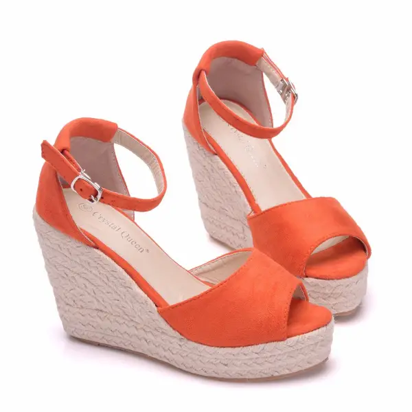 Böhmen Schwarz Strand Sommer Sandalen Damen 2018 Knöchelriemen 9 cm Keilabsatz Peeptoes Sandaletten