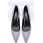 Lyx Glittrande Silver Brudskor 2019 Rosett Läder Rhinestone 9 cm Stilettklackar Spetsiga Bröllop Pumps