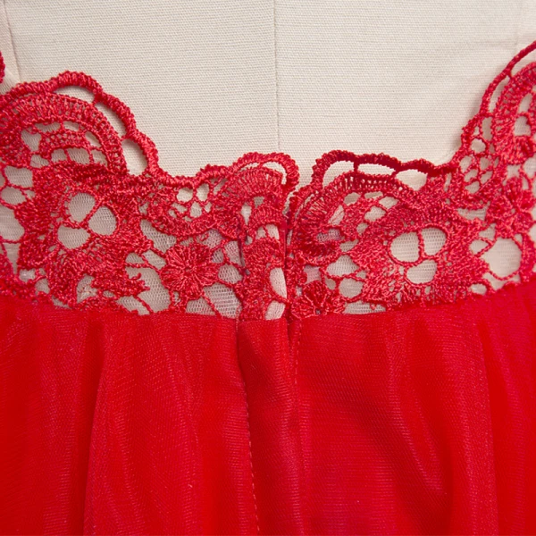 Sexy Rouge Robe De Fete 2018 Courte Encolure Dégagée En Dentelle Fleur Sans Manches Dos Nu Robe De Ceremonie