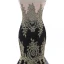 Charmant Noire Robe De Soirée 2018 Trompette / Sirène Bustier Dos Nu En Dentelle Fleur Faux Diamant Sans Manches Longue Robe De Ceremonie