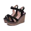 Chic / Beautiful Brown Street Wear Waterproof Womens Sandals 2021 Ankle Strap 11 cm Wedges Open / Peep Toe Sandals High Heels