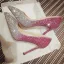Charmant Dégradé De Couleur Argenté Chaussure De Mariée 2019 Paillettes 10 cm Talons Aiguilles À Bout Pointu Mariage Escarpins