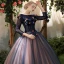 Elegant Royal Blue Quinceañera Prom Dresses 2018 Ball Gown Appliques Pearl Scoop Neck Backless 3/4 Sleeve Floor-Length / Long Formal Dresses