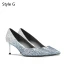 Sparkly Silver Evening Party Pumps 2019 Leather Sequins 6 cm Stiletto Heels Pointed Toe Pumps