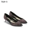 Schöne Silber Abend Pumps 2019 Leder Pailletten 4 cm Stilettos Spitzschuh Low Heel Pumps