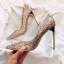 Glitzernden Sternenklarer Himmel Schwarz Brautschuhe 2019 Leder Pailletten 10 cm Stilettos Spitzschuh Hochzeit Pumps