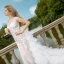 Sexy Weiß Brautkleider 2018 Mermaid Applikationen Mit Spitze Durchsichtige V-Ausschnitt Rückenfreies Ärmel Sweep / Pinsel Zug Hochzeit