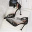 Glitzernden Gold Brautschuhe 2019 Knöchelriemen Strass Pailletten 9 cm Stilettos Spitzschuh Hochzeit High Heels