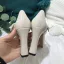 Simple Noire Vêtement de rue Escarpins 2021 Cuir 10 cm Talons Aiguilles Pied Carré Escarpins Talons Hauts