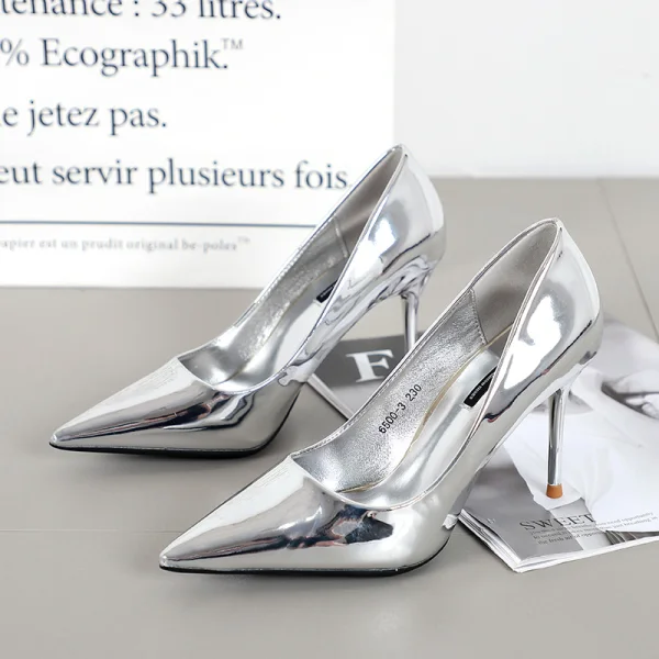 Chic / Beautiful White OL Pumps 2019 9 cm Stiletto Heels Pointed Toe Pumps