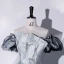 Chic / Belle Gris Robe De Bal 2022 Bustier Gonflée Manches Courtes Paillettes Dos Nu Longue Robe De Ceremonie