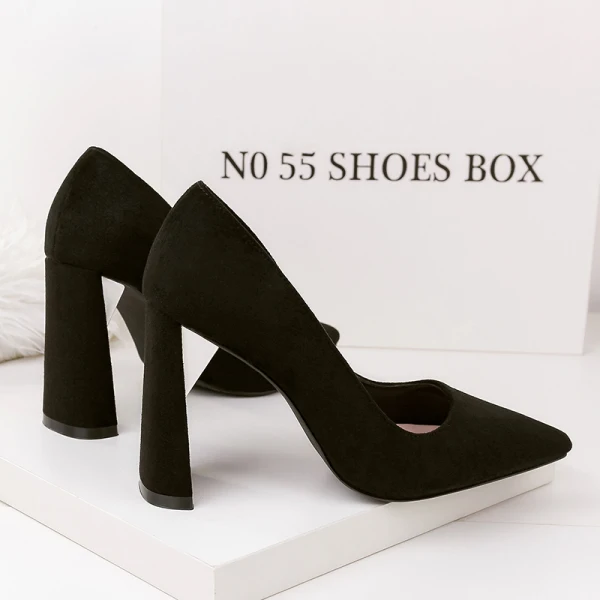 Chic / Beautiful Black Casual Pumps 2019 Suede 10 cm Stiletto Heels Pointed Toe Pumps