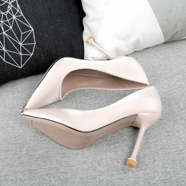 Stijlvolle Koninklijk Blauw Avond Pumps 2019 Satijn 10 cm Naaldhakken / Stiletto Spitse Neus Pumps
