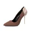 Stilig Brun Casual Pumps 2019 Mocka Nit 10 cm Stilettklackar Spetsiga Pumps